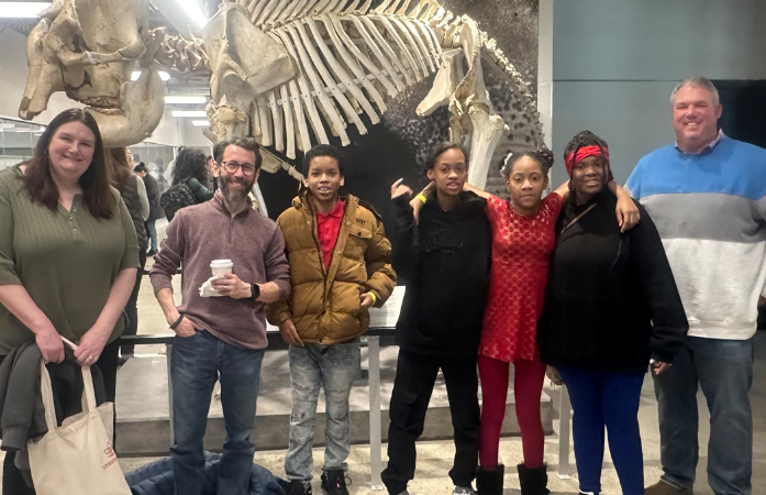  staff and family with student inventors 